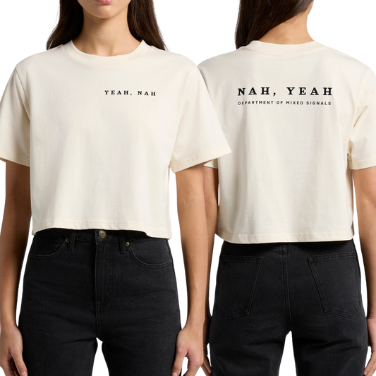 Yeah Nah - Ava Classic Cropped Tee